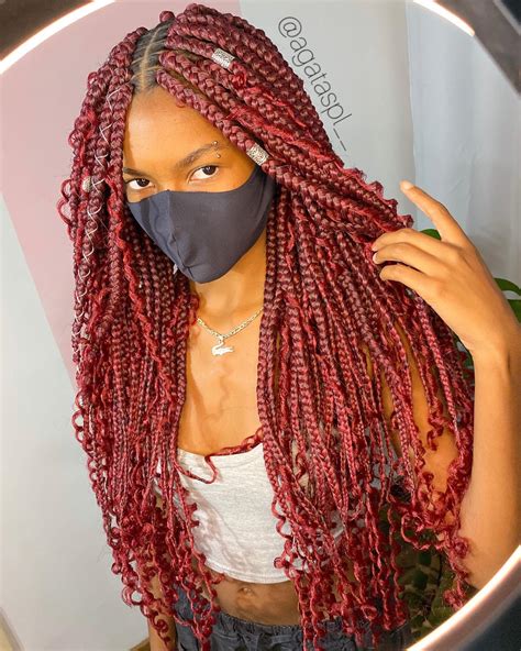 red box braids hairstyles|20 RED BRAIDS HAIRSTYLES